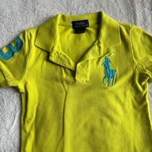 Ralph Lauren Polo 3T Toddler Short Sleeve Polo Shirt - Green Neon